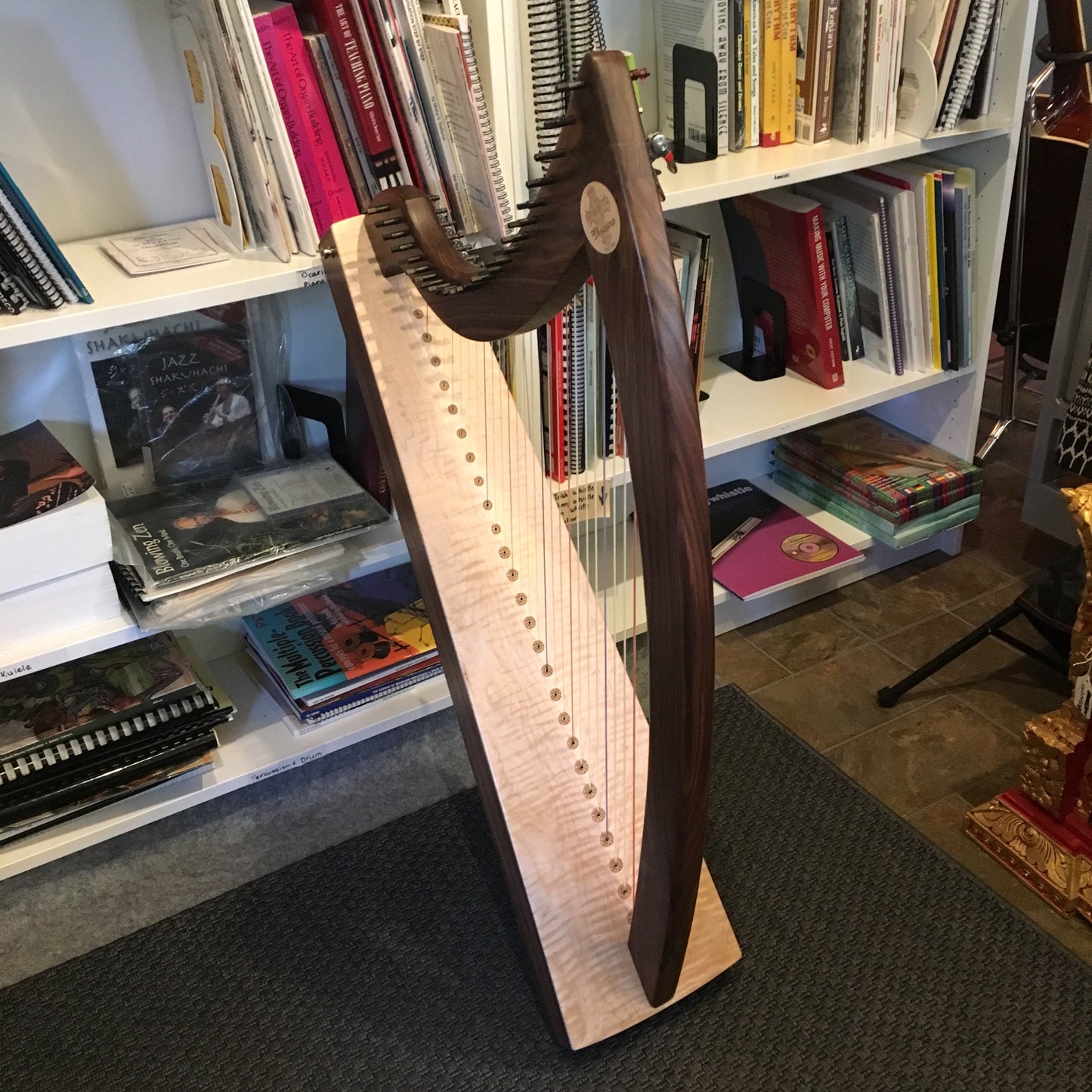 Triplett Christina 26 String Therapy Harp Walnut with Full Levers and Standing Bar Harps Triplett   