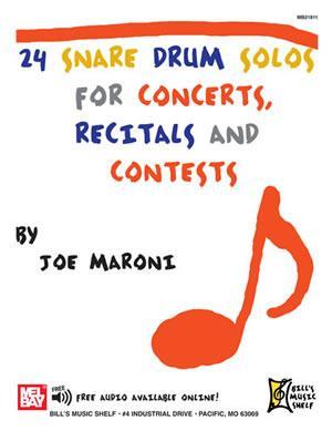 24 Snare Drum Solos for Concerts, Recitals and Contests Media Mel Bay   