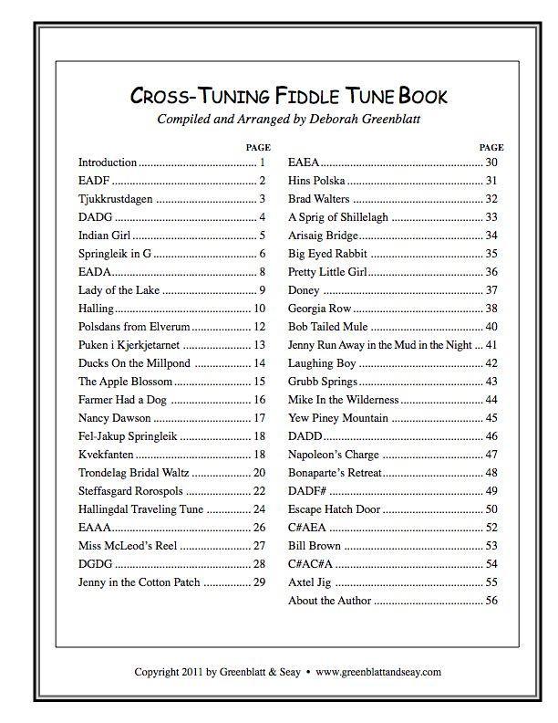 Cross-Tuning Fiddle Tune Book Media Greenblatt & Seay   