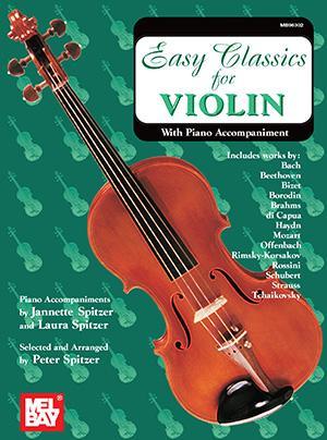 Easy Classics for Violin - With Piano Accompaniment Media Mel Bay   