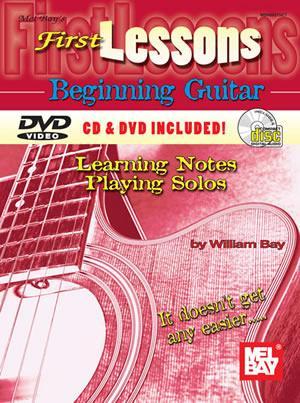 First Lessons Beginning Guitar  Book/CD/DVD Set Media Mel Bay   