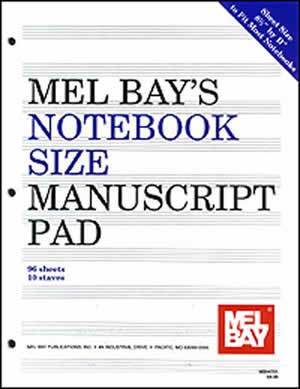 Notebook-Size Manuscript Pad 10-Stave Media Mel Bay   