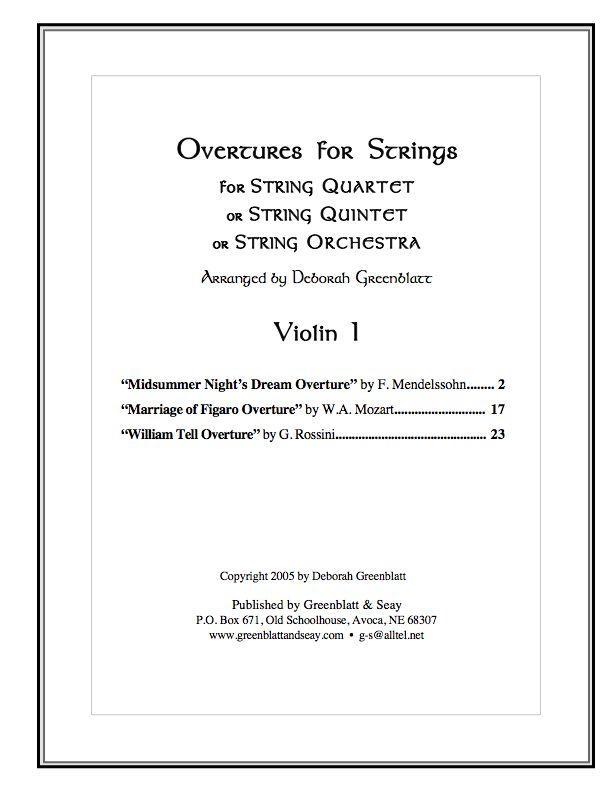Overtures for Strings - Parts Media Greenblatt & Seay   