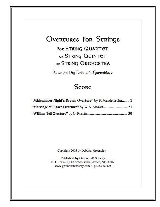 Overtures for Strings - Score Media Greenblatt & Seay   
