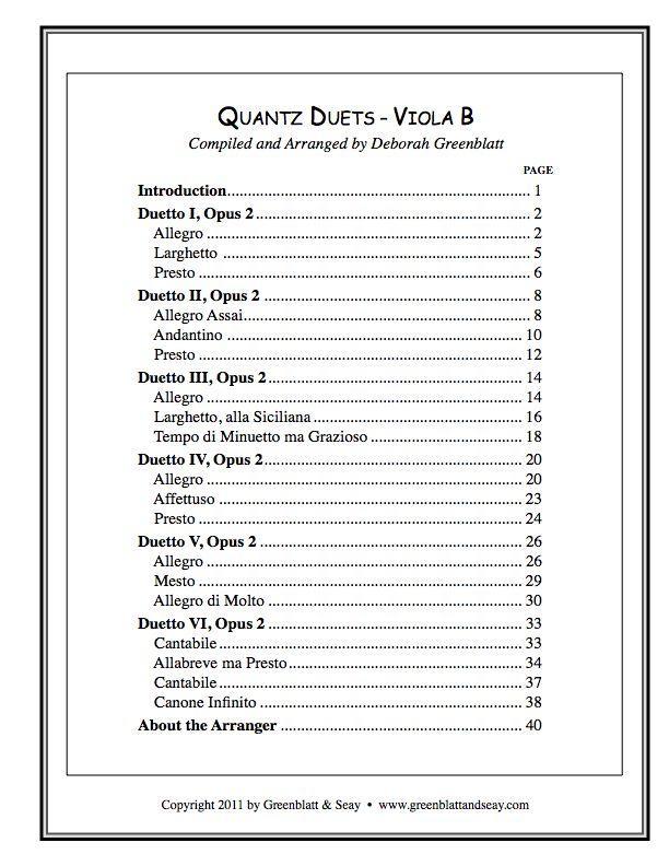Quantz Duets - Violas B Media Greenblatt & Seay   