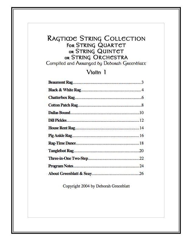 Ragtime String Collection - Parts Media Greenblatt & Seay   