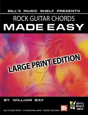 Rock Guitar Chords Made Easy, Large Print Edition Media Mel Bay   
