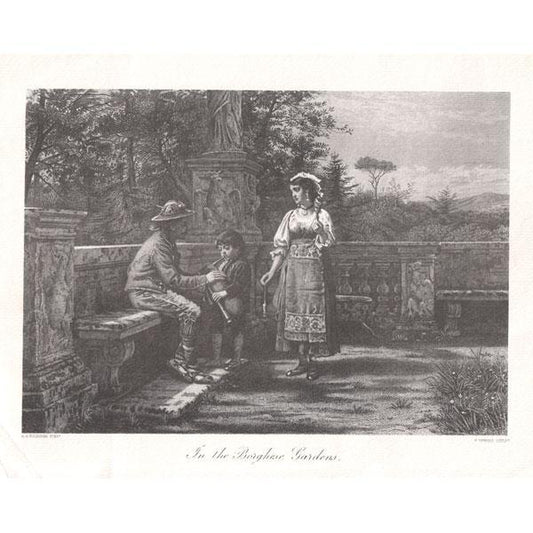 Print : In The Borghese Garden Musical Prints Lark in the Morning