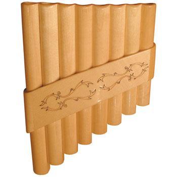 Romanian Panpipe, 8 tubes with bag Panpipes Lark in the Morning   