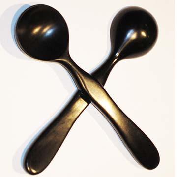 Beautiful Musical Spoons, Ebony, 8” Spoons Lark in the Morning   