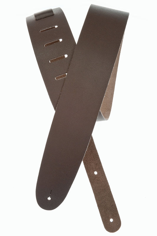 D'Addario Planet Waves 2.5" Basic Classic Leather Guitar Strap, Brown Guitar Straps D'Addario/Planet Waves   